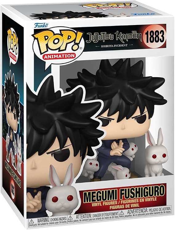 Funko POP! & Buddy: Jujutsu Kaisen (JJK) - Megumi with Rabbit | Official Anime Merch - Collectable Vinyl Figurine for Shelf Display - Birthday Gift Idea for Fans and Collectors