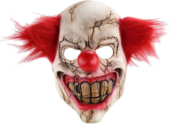 Halloween Horrific Demon Adult Scary Clown Cosplay Props Devil Flame Zombie Mask