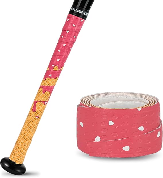 INSUM Bat Grip Tapes, 1.1mm Baseball & Softball Bat Wrap with Debossed 3D Surface, Non-Slip All-Weather Performance, Precut for Easy Install
