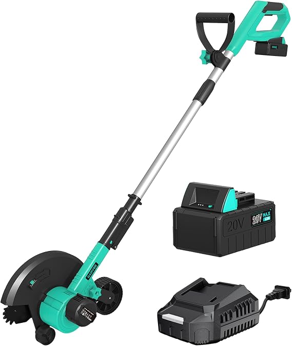 Garvee 20V 9" Cordless Lawn Edger with 4.0Ah Battery & Charger