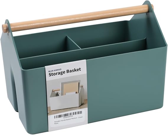 BLUE GINKGO Storage Basket, Medium 4.5L, Green, Made in Korea