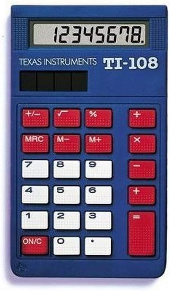 Texas Instruments TI-108 Solar Power Calculator/Teachers Kit (set of 10)