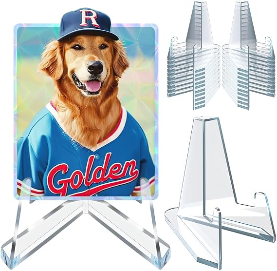 20 Pack Card Display Stand, Acrylic Easel Card Display, Sports Card Holder Stand, Graded Psa Card Display, Trading Baseball Card Stand, Card Holder Display, Tarot Coin Sports Card Stand (2.1Inch)