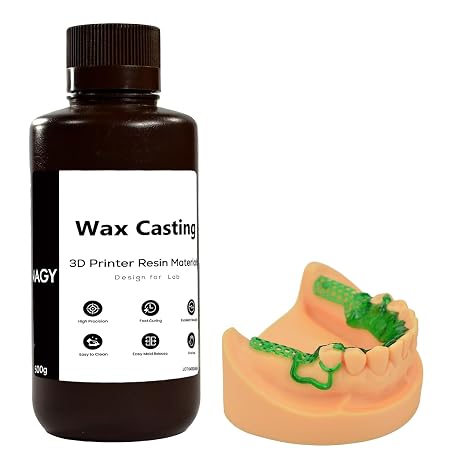 3D Printer Castable Wax Resin for Dental Casting 405nm UV Photopolymer Resin 500g