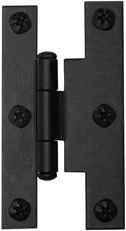 Acorn AH2BQ H Hinge Offset 3/8"X3", Black Iron