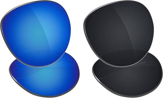 Galvanic Replacement Lenses for Ray-Ban Meta Headliner RW4009 & Gen 2 RW4013 50mm Smart Glasses - Ice + Black Polarized - Combo Pack