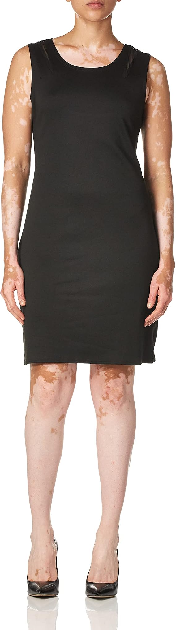 Star Vixen Women's Plus-Size 3/4 Ruffle Sleeve Lined Stretch Lace Fit-N-Flare Midi-Length Dress