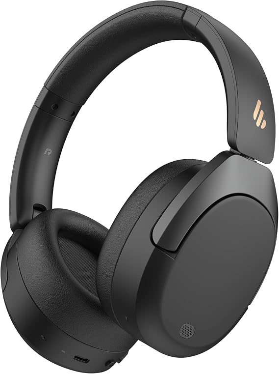 Edifier W830NB Wireless Over Ear Headphones, 94H Playtime, Black | -45dB Active Noise Cancelling, LDAC Hi-Res Sound, Spatial Audio, Fast Charging, Multipoint Connection, Bluetooth 5.4