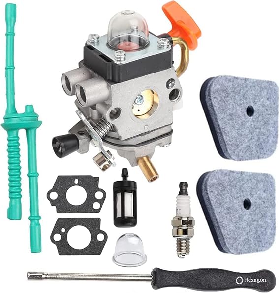 DFuerdivn FS90R Carburetor Compatible with Stihl FS87 FS90 FS90R FS100 FS-110 FS130 FC90 SP90 SP90T HL90 Trimmer Weed Eater Carb with FS90R FS110R Air Filter Tune Up Kit