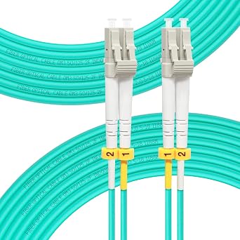 FLYPROFiber- LC to LC Fiber Patch Cable OM3 75M, Length Options: 0.2m-200m, 10GB/40GB Multimode Duplex 50/125um Fiber Optic Cable Cord LSZH-75Meter(246ft)