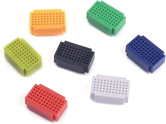 55 Tie Points Mini Solderless Bread Board PCB Circuit Board for Arduino 3 x 2cm (Pack of 7) CYT1030
