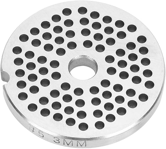 Stainless Steel Meat Grinder Blade Mincer Plate Disc Knife Replacement Accessories, Household Manual Meat Grinder with Hole Kitchen Accessory(3mm)