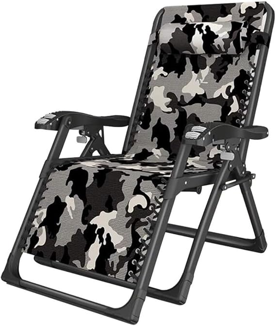 Zero Gravity Chair Folding Recliner Chair Folding Portable Reclining Chair Roller Massage Armrest Camouflage Sitting Surface Backrest And Headrest Deckchair Chaise Lounge Chair Patio(B)