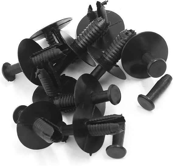 10 Pcs 6mm Hole Push in Rivet Retainer Fastener Bumper Pin Clips Replacement