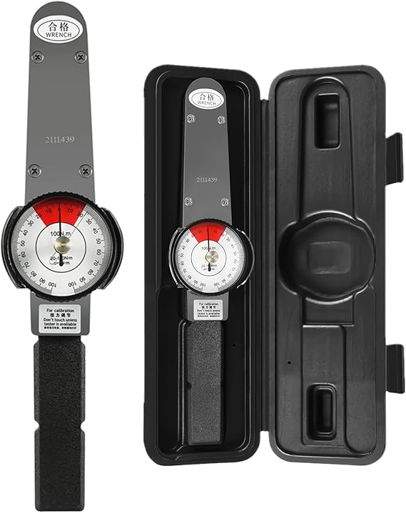 Dial Indicator Torque Wrench Indicating Torquemeter 1/2" Drive 0-100 Nm High Precision Torque Meter Professional Measure Tool, 3% Accuracy