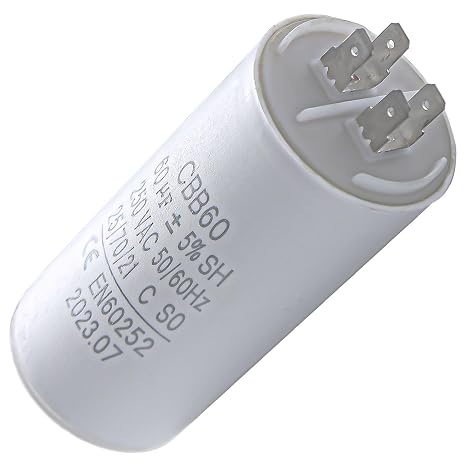 Seentech CBB60 60 uF/MFD 250 VAC 50/60Hz Motor Run Capacitor Round Capacitor for AC Motor, Air Conditioner, Fan, Compressor & Heat Pump Replacement