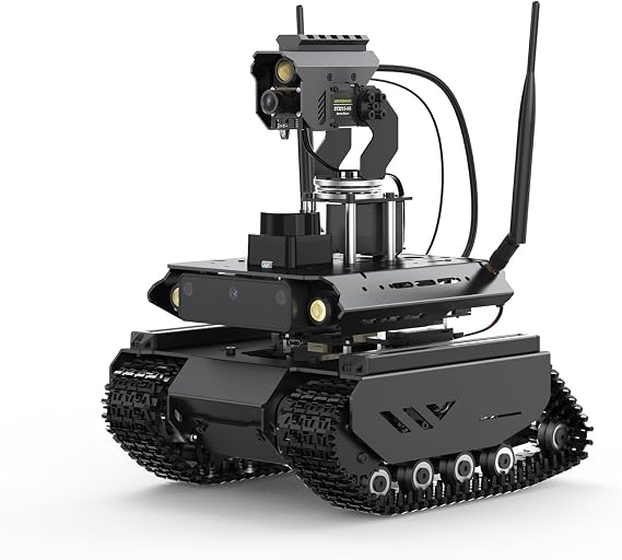 Waveshare UGV Beast ROS 2 Open-Source Off-Road Tracked AI Robot, Compatible with Jetson Orin Nano/NX, with 360 Flexible Omnidirectional Pan-Tilt, Includes Jetson Orin Nano 4GB Kit