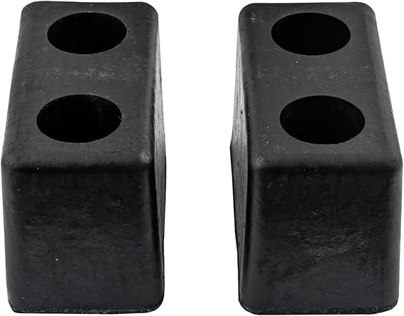 Buyers Products B5500 Molded Rubber Bumper Set, 3 x 3-1/2 x 6 Inch Tall, Durable Rectangular Rubber Bumpers for Truck and Trailer Protection, Compression-Molded Impact Guard, Pack of 2