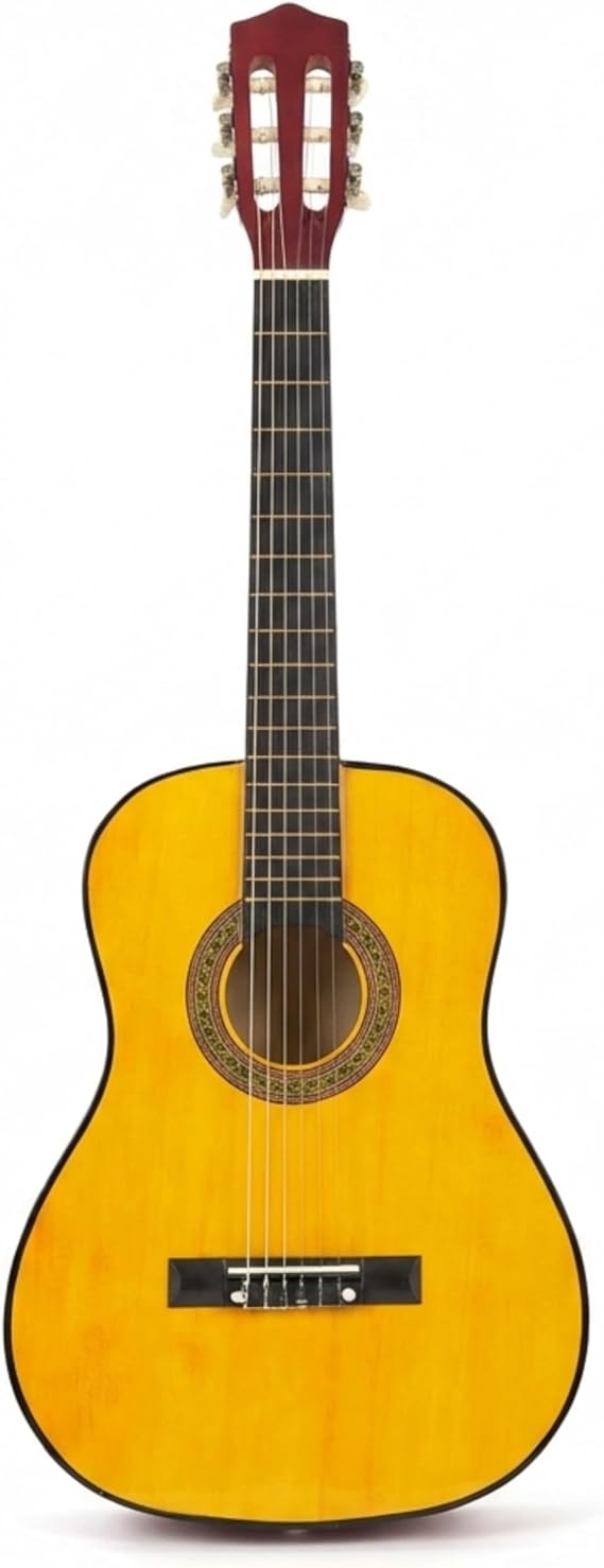 Music Alley 34 Inch Junior Classical Guitar for Kids, Natural