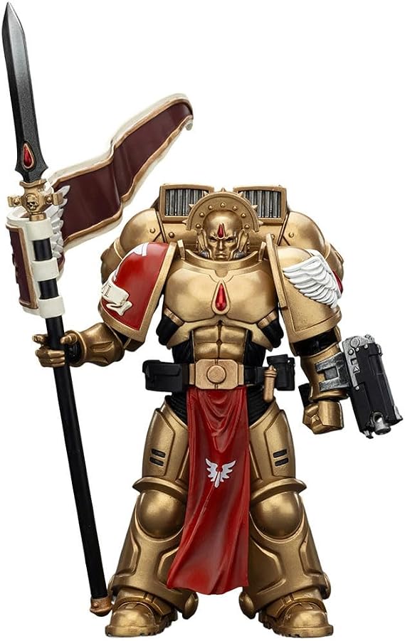 JOYTOY Action Figures Warhammer 40K 4.84inch Blood Angels Sanguinary Guard 1/18 Movable Model Collectible Figurine (Sanguinary Guard 3 with Angelus Boltgun and Encarmine Spear)