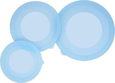 3 Pack Silicone Replacement Lids for OXO 1.5-Quart, 3-Quart & 5-Quart Good Grips Stainless-Steel Mixing Bowls, See-Through Silicone Lids, Dishwasher & Microwave Safe Bowls Are Not Included