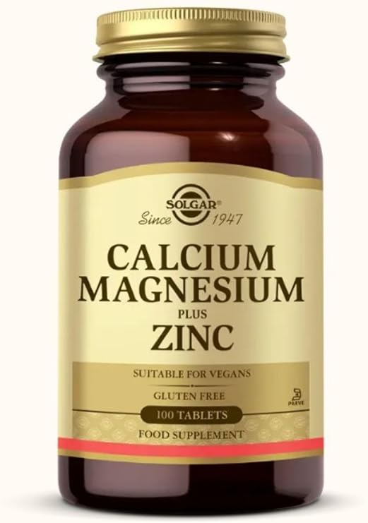 Solgar Calcium Magnesium + Zinc 100 Tablets