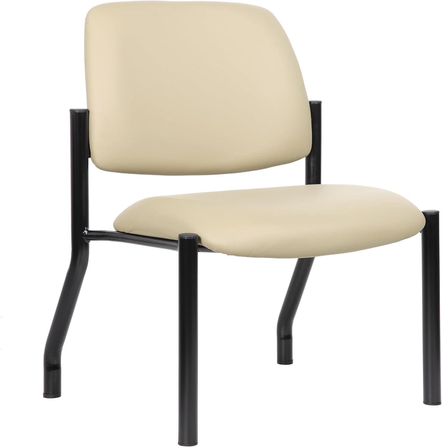 Boss Armless Guest Chair, 400 lb. Weight Capacity, Beige