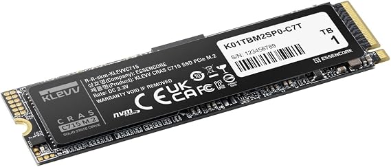 KLEVV CRAS C715 512GB M.2 2280 NVMe PCIe Gen3x4 Laptop & Desktop, up to 3200MB/s (K512GM2SP0-C7T)