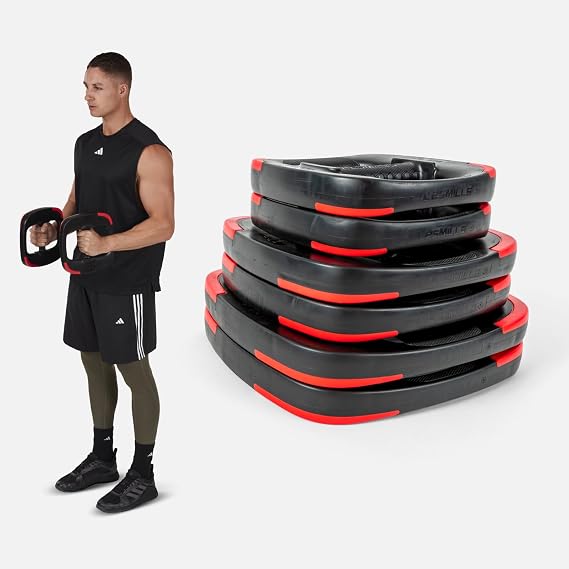 Les MillsTM Exercise Set of 6 Weight Plates for Total Body Workouts, 31.2 lbs Total