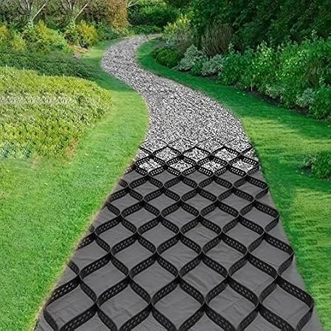 Gravel Ground Grid,2 Inch Thick Geo Grid Driveway Stabilization Grids,3ft/ 5ft/ 10ft/ 15ft/ 20ft/25ft/ 30ft Geo Grid Driveway Stabilization Grids(2x4m(6.5x13ft))