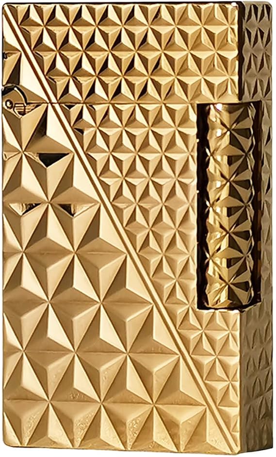 Ligne 2 Style Brass Lighter with Classic Ping Sound (Gold)