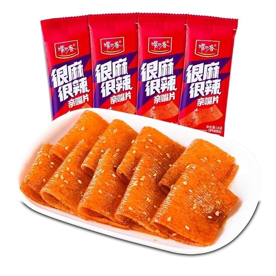 Spicy and spicy slices,small gluten,Instant spicy food,Slightly spicy Spicy strips,Chinese Special Latiao snack food,various spicy foods,casual snacks,snacks gifts (Medium Spicy,5 packs)