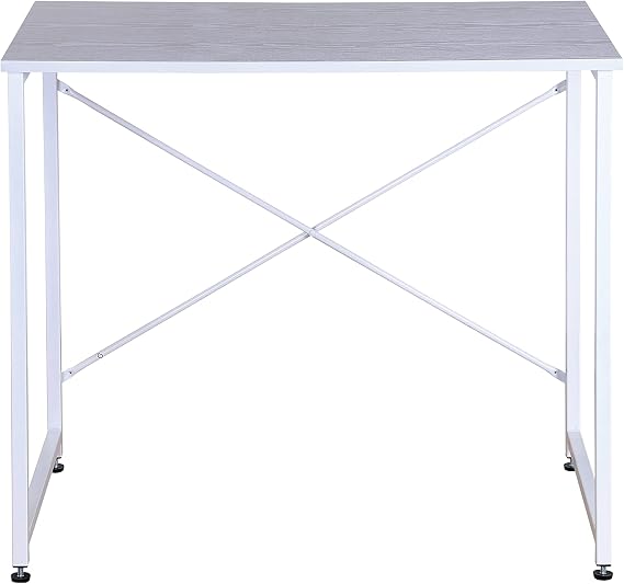 Small Computer Desk, Home Office Desk, Study Writing Desk, Simple Desk for Office, Bedroom, Study Room White