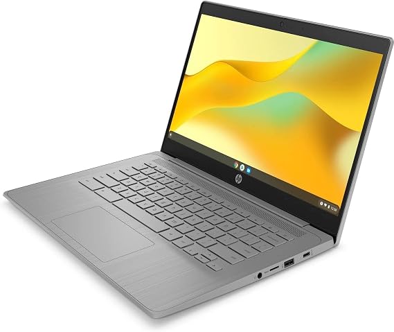 HP Chromebook 14a-ne0013dx 14" Intel Celeron N4120 1.1 GHz up to 2.6 GHz 4GB RAM 64GB eMMC Intel UHD Graphics 600 Chrome OS Laptop, Gray - 6X6Z1UA