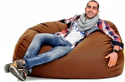 Floor beanbag,Gaming Bean Bag Chairs, Leather Bean Bag Chair No Filler, Leather Bean Bag, Faux Leather Bean Bag,4ft Large Bean Bag Cover for Bedroom,Living Room,Game Room