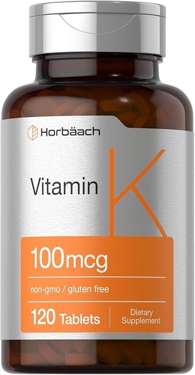 Horbaach Vitamin K Supplement | 100mcg | 120 Tablets