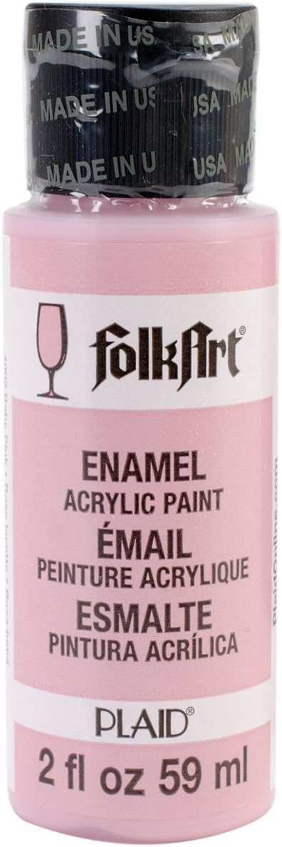 FolkArt Enamel Glass & Ceramic Paint in Assorted Colors (2 oz), 4003, Baby Pink