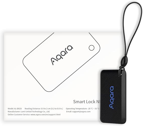 Aqara NFC Card for Smart Locks U100, U50, U200 & U300, Access Card for Keyless Entry Door Locks, NFC Key Card Works with Aqara Bluetooth Electronic Deadbolts, 1 Pack | Access Card for Keyless Entry Door Locks, NFC Key Card Works with Aqara Bluetooth Electronic Deadbolts