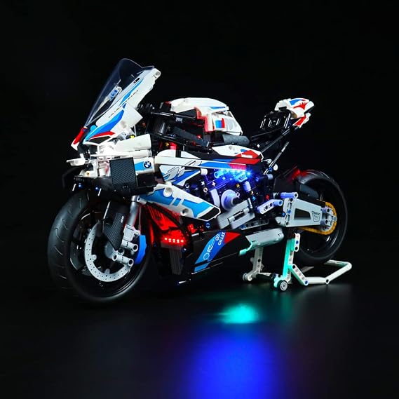 Led Light Kit Compatible with LEGO Technic BMW M 1000 RR Building Set (No Model),VONADO Lighting Kit Compatible with LEGO 42130 Building Set Bricks, Creative DIY Light Kit (Standard Edition)