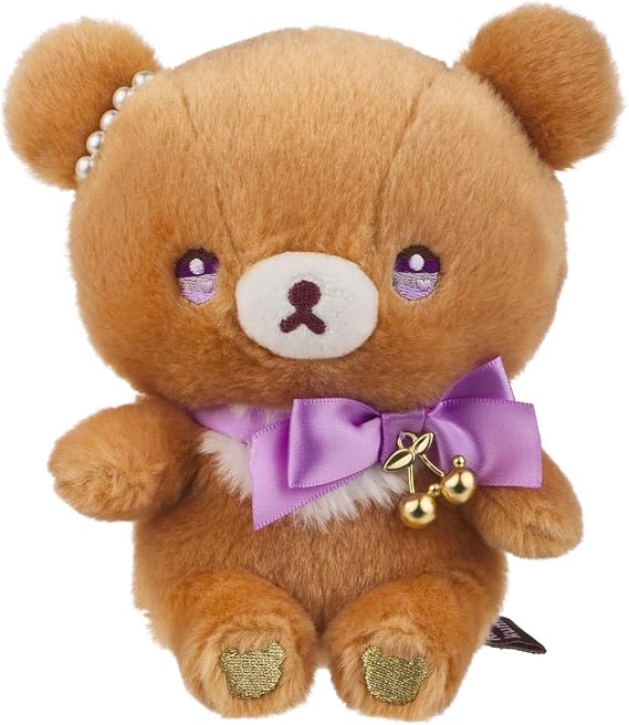 San-X Original Rilakkuma with a Shining Jewel Cherry Plush - 6" Chairoikoguma