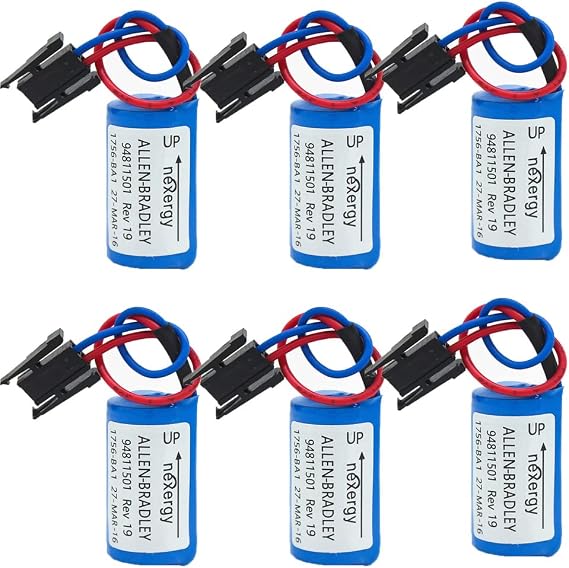 BALOLO (6-Pack) 1756-BA1 3V 1800mAh Battery PLC for Allen Bradley Replacemen Battery