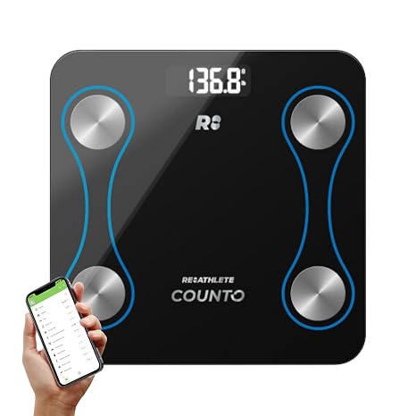COUNTO Smart Scale- Digital Scale Measuring Body Parameters| Smart Bluetooth Body Fat Measurement Device, Body Composition Monitor with Smart App| Bathroom Scales Accurate for Bmi Muscle