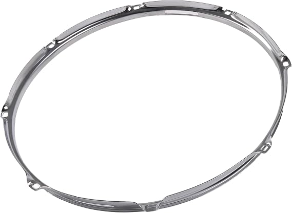 Yibuy Percussion Drum Hoop Metal Ring Silver for DIY Repair 14 Inches 8 Lug Lower Circle