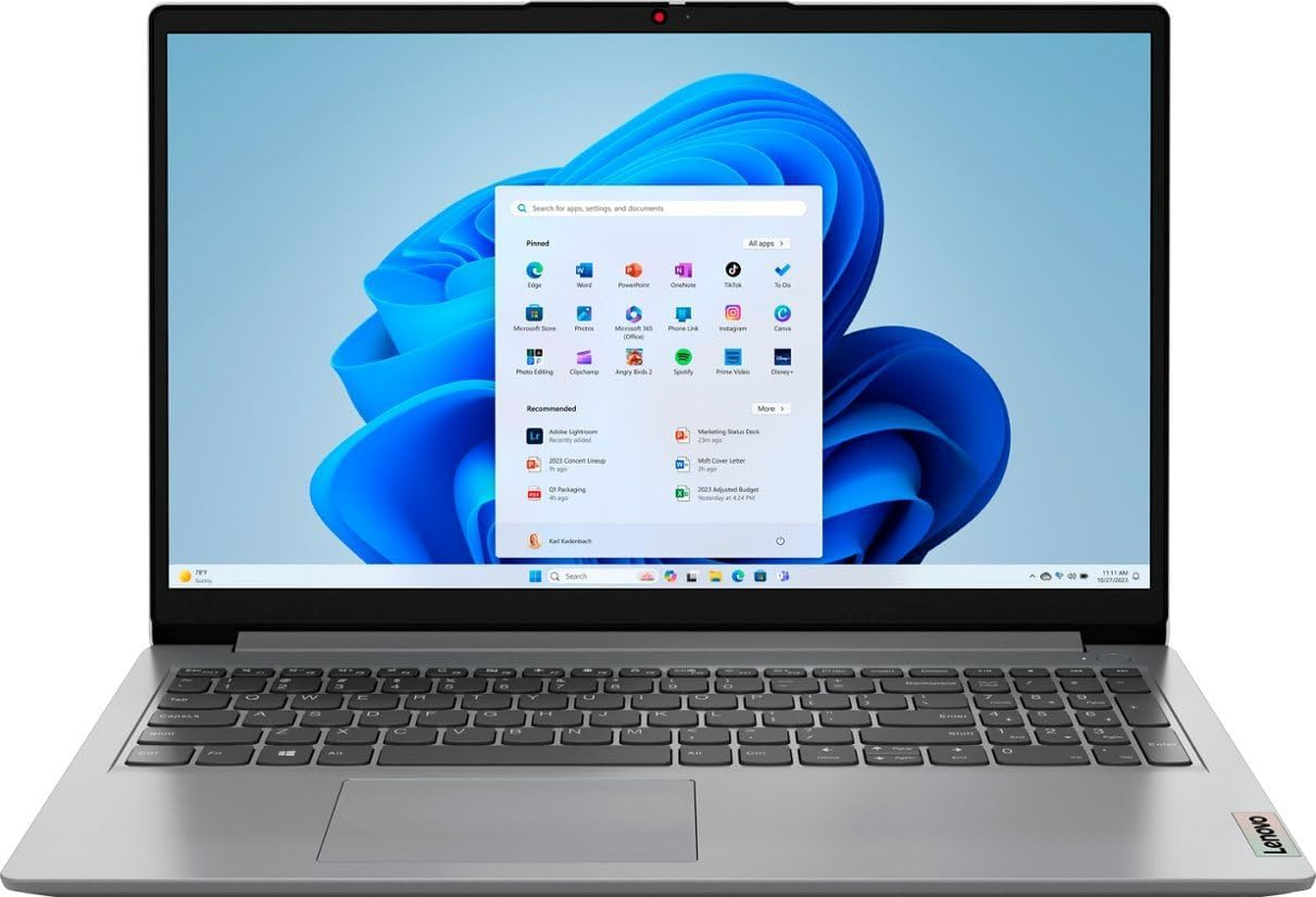 Lenovo Laptop | IdeaPad | 15.6 1920 x 1080 LED-Backlit | AMD Ryzen 5 5500U 6-Core | 16GB DDR4 | 512GB SSD | Windows 11 Home | Wi-Fi 6 - Bluetooth 5-720p HD Camera - Cloud Grey