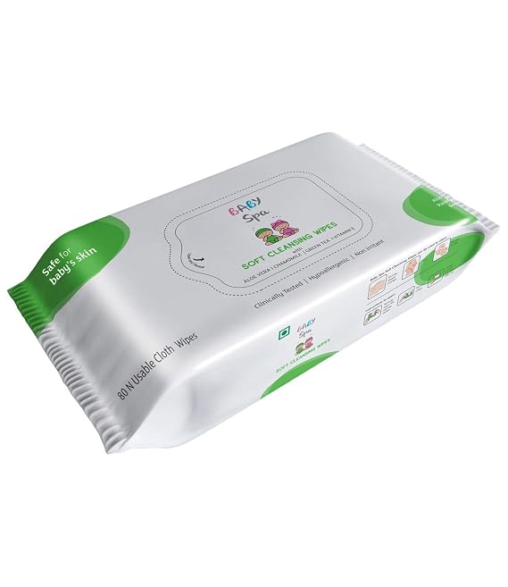 Modicare Baby Spa Soft Cleansing Wipes Pack of 80 Pieces