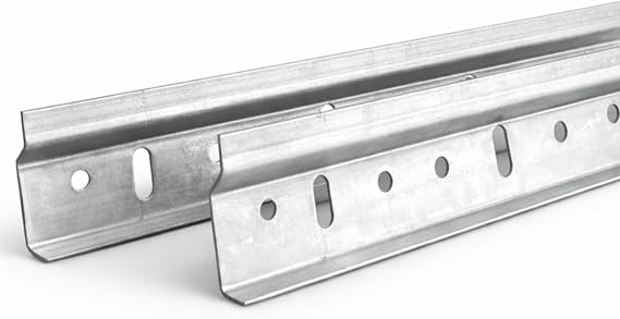 MKGT Cabinet Hanging Rail 2×1m (2 Pack) – 1000mm Galvanised Steel Suspension Rail for Kitchen Wall Cabinets, Cupboards & Wardrobes – Universal Mounting Bracket