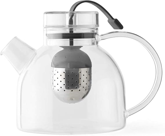 MENU Small Glass Kettle Teapot, 25 oz, Clear