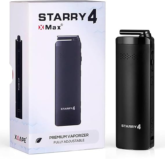 XMAX Starry V4, Black Colour. NEW. 3-in1 Dry Herb, Wax, Concentrate Vaporizer, Adjustable Airflow.