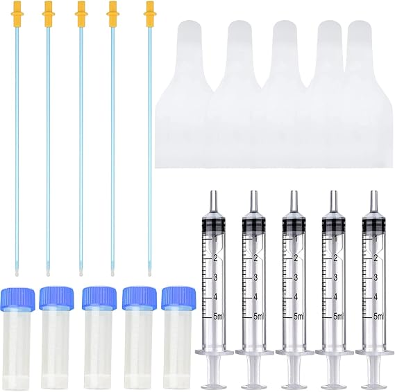 Dog Artificial Insemination Kit for Small/Medium Pets, Disposable | Sterile Single-Use Breeding Kit. Prevents Cross-Contamination. Includes Catheter & Syringe. Fits Small/Medium Breeds,5-Pack