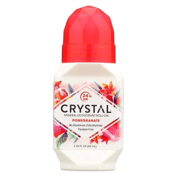 Crystal Essence Mineral Deodorant Roll-On, Pomegranate 2.25 oz